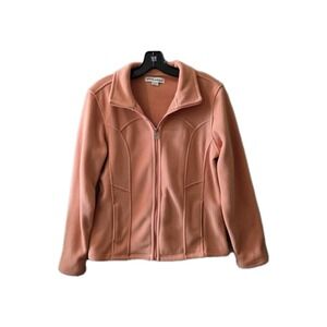 Telluride Clothing Co Women's Fleece Jacket Zip Up Peach Medium‎